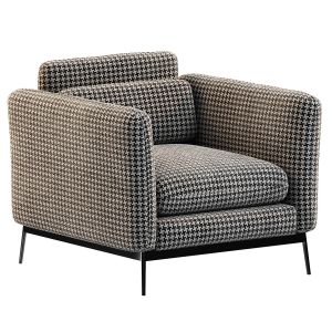 Edward Fabric Armchair With Armrests