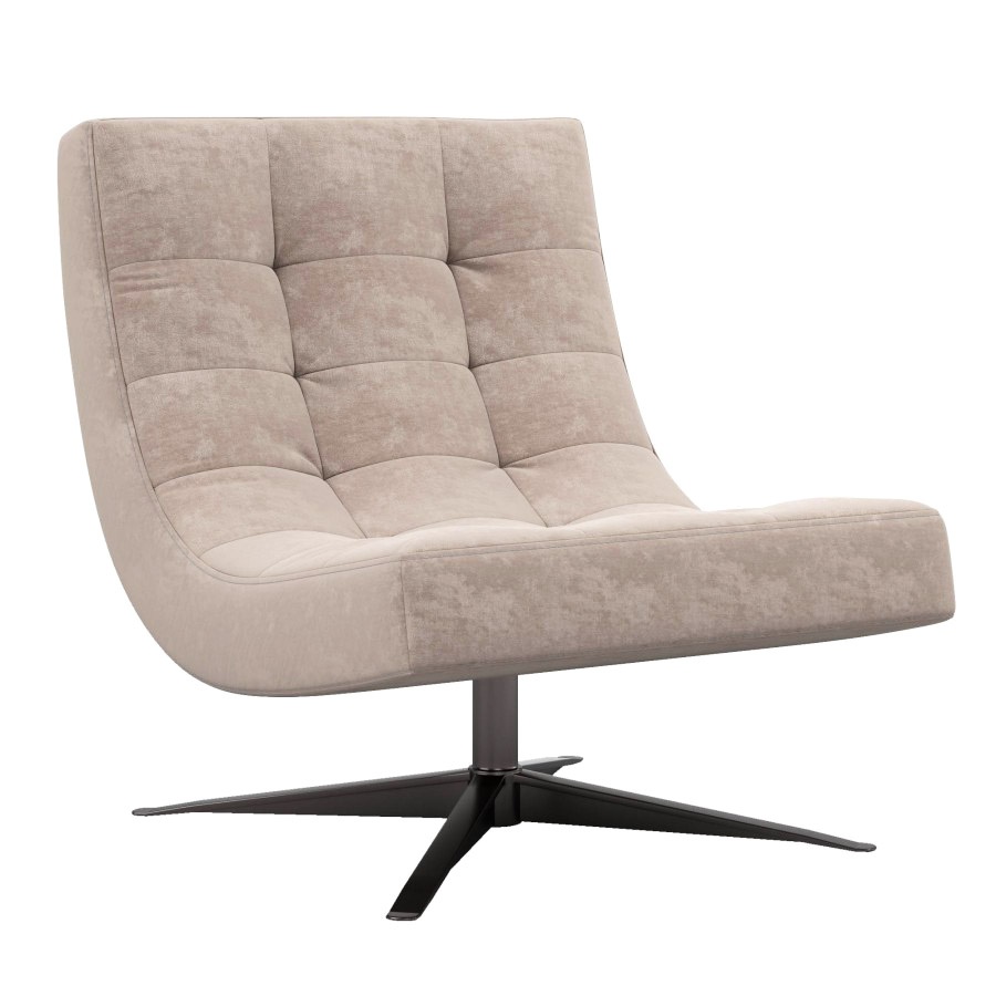 Rh Carlton Leather Swivel Chair - 3D Model for VRay