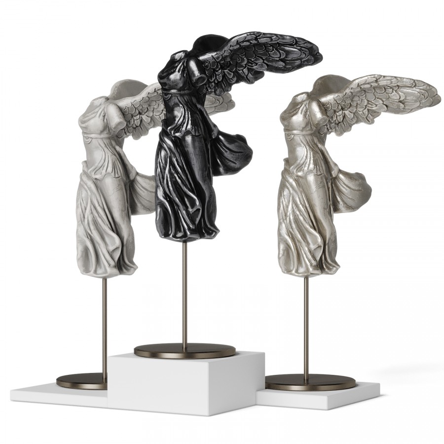 Lalique La Victoire De Samothrace Statuette Set 3D Model for VRay
