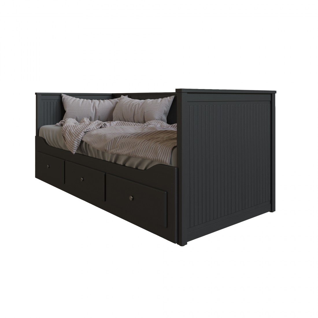 Krankzinnigheid Merchandiser Tulpen Ikea Hemnes Bed Black - 3D Model for VRay