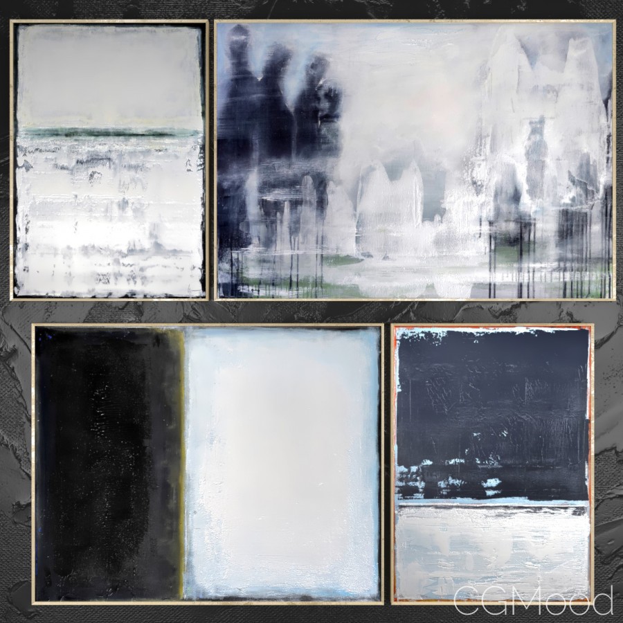 Paintings Abstract | Set 2 3D Model for VRay | CGMood