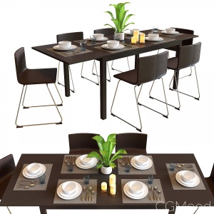 Table And Chairs Ikea Bjursta / Bernhard