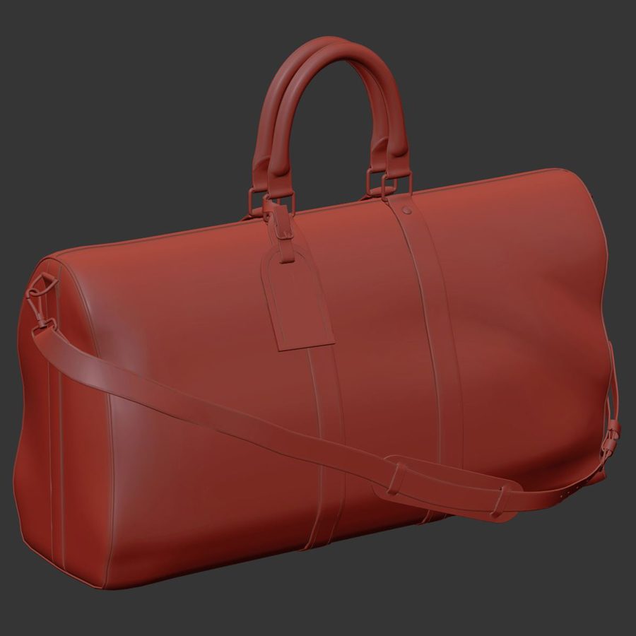 3D model Louis Vuitton Bag Keepall Bandouliere 45 Damier Ebene VR / AR /  low-poly