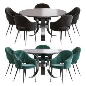 Deephouse Chair And Massimo Wood Top Dining Table