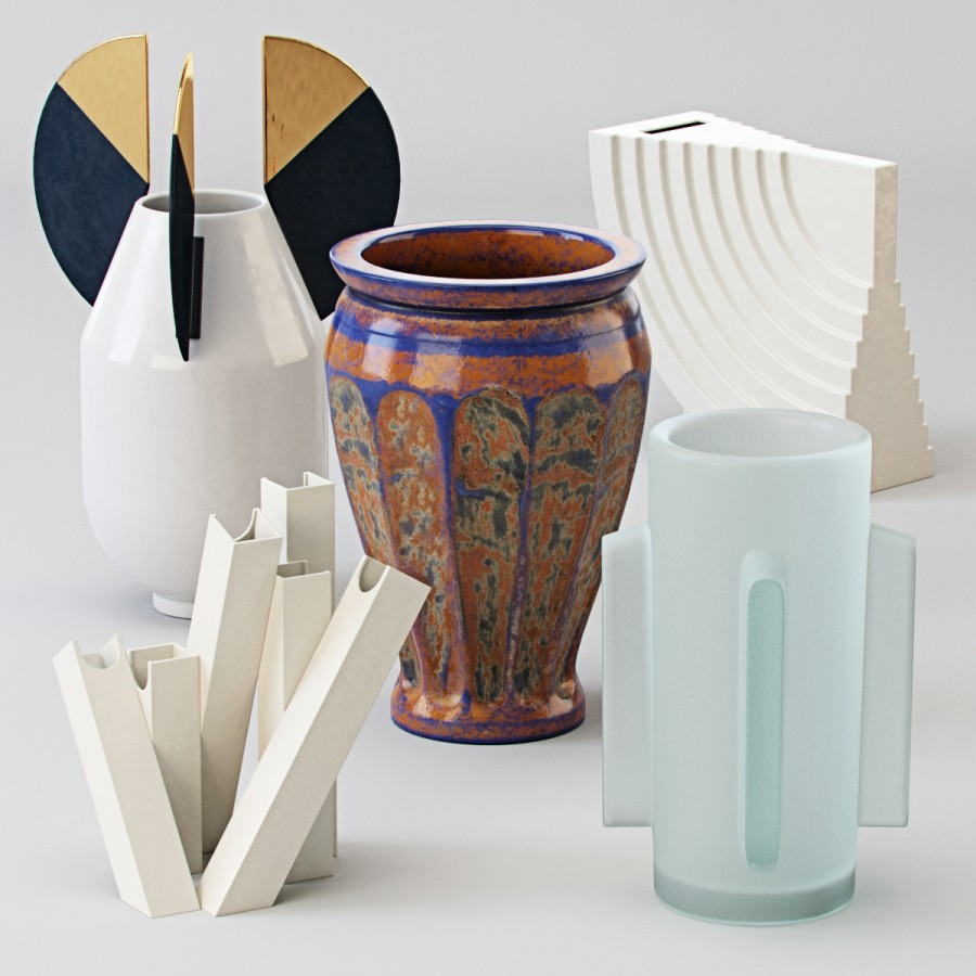 Vases Set 3D Model for VRay, Corona | CGMood