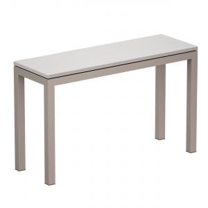 Parsons White Marble Stainless Steel Console