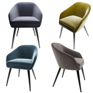 Aleria Upholstered Fabric Chair With Armrests