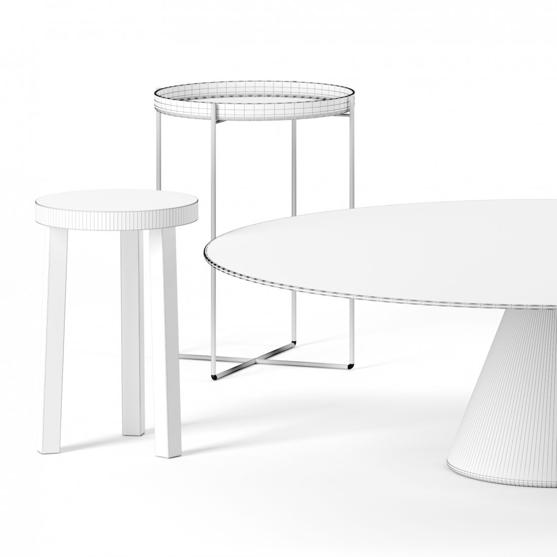 Coffee Tables Set - 3D Model for Corona