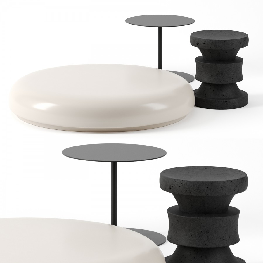 Coffee Tables Set - 3D Model for Corona
