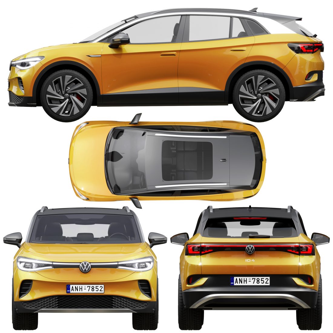 Volkswagen Id4 2021 3D Model For Corona