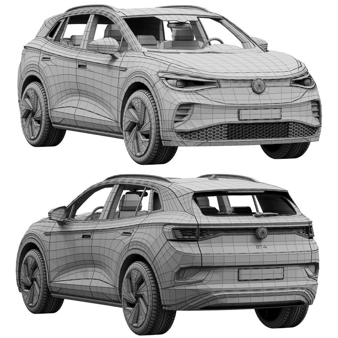 Volkswagen Id4 2021 3D Model For Corona