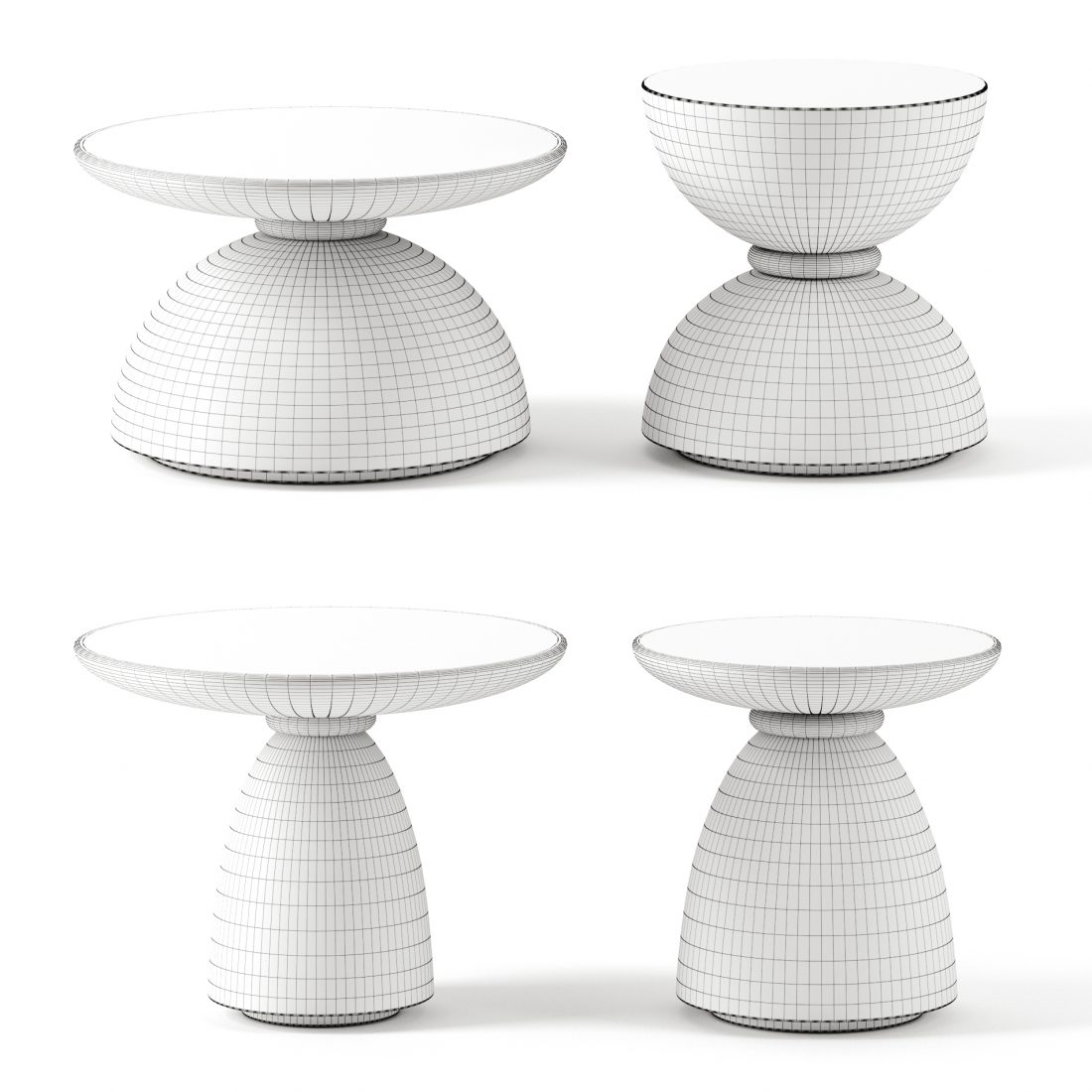 Geo Side Tables By Pimar - 3D Model for Corona