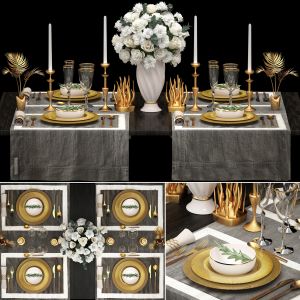 Luxury Table Setting Gold Decor