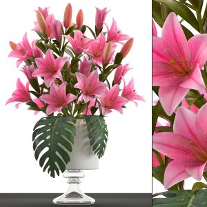 Bouquet Of Pink Lilies