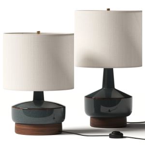 West Elm Wood & Ceramic Table Lamps