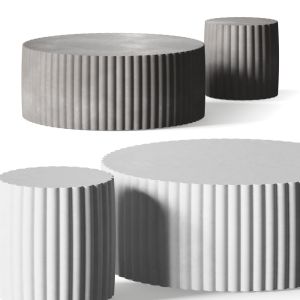 Williams Sonoma Tropea Fluted Round Coffee Tables