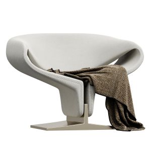 Artifort Ribbon Chair In White By Pierre Paulin