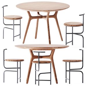 Ren Round Wooden Table By Stellar Works