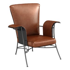 Evan Lewis Club Chair Brown Leather