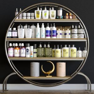 Set Of Cosmetics With A Rack