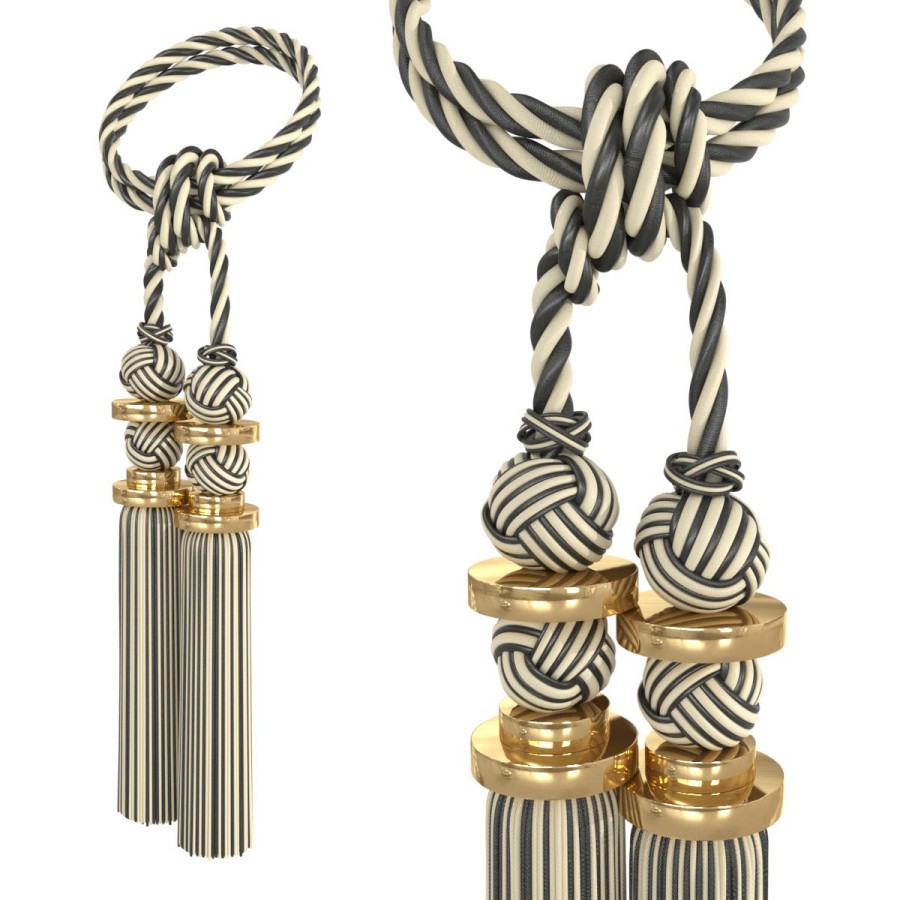 Сurtain Tassel Tieback Twisted Rope - 3D Model for Corona