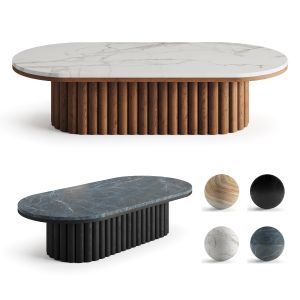 Jewel Oval Marble Coffee Table