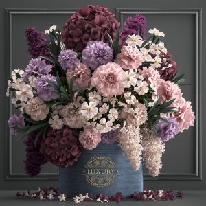 A Bouquet Of Flowers In A Gift Box 87