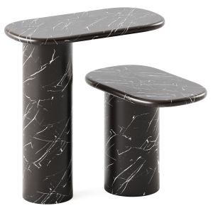 Cantilever Nero Marquina Marble End Table Artemest