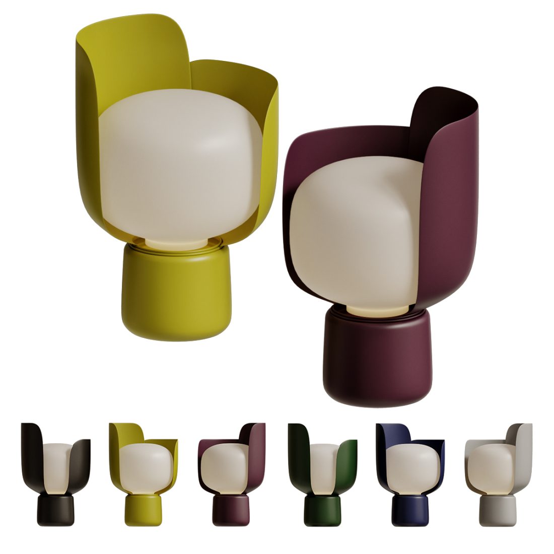Fontanaarte Blom Polyethylene Table Lamp - 3D Model for Corona