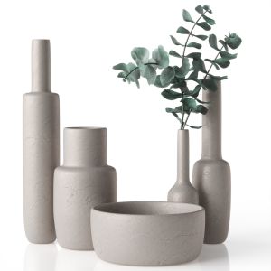 Vases With Eucalyptus