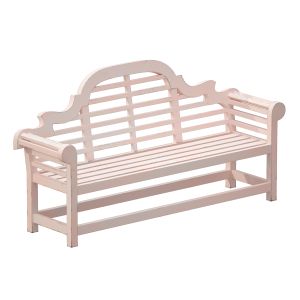 White Park Bench With Backrest