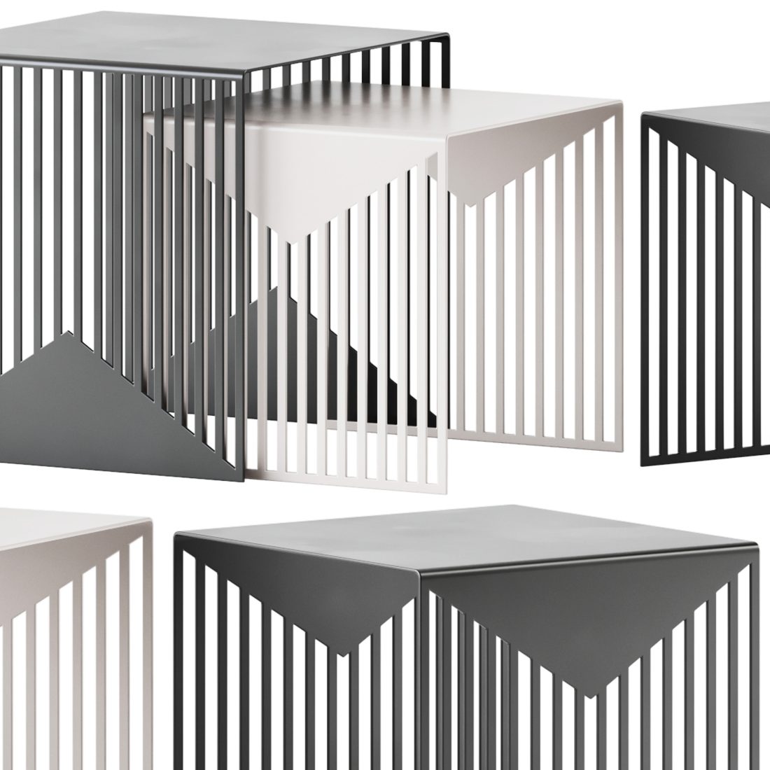 Swedish Ninja Zick Zack Coffe Tables - 3D Model for Corona