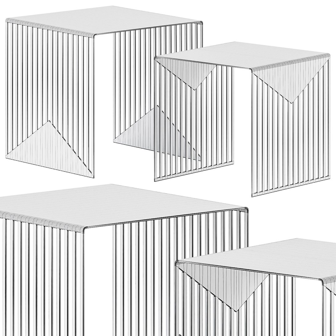 Swedish Ninja Zick Zack Coffe Tables - 3D Model for Corona