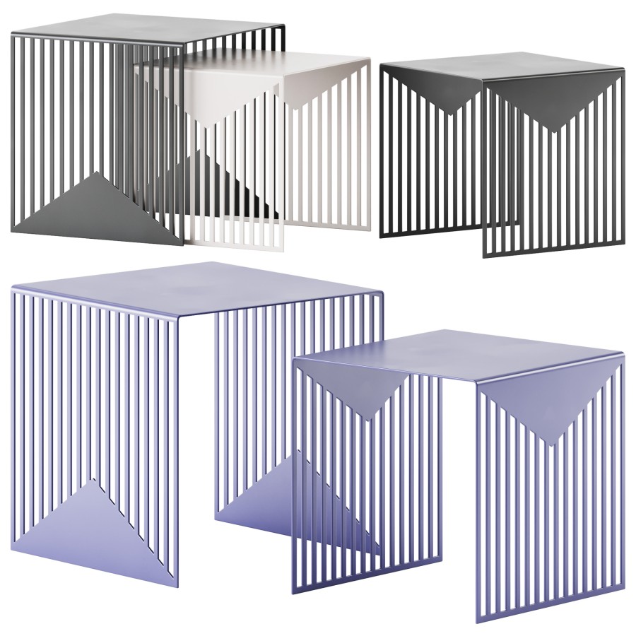 Swedish Ninja Zick Zack Coffe Tables - 3D Model for Corona