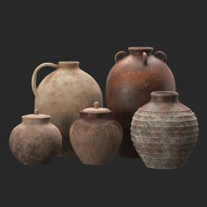 Artisan Clay Vases Set 3