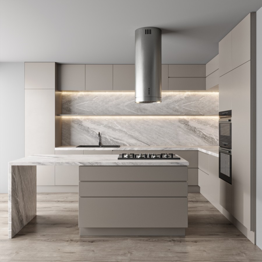 Modern Kitchen 55 3D Model for VRay, Corona | CGMood