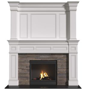 Modern Fireplace In Classic Style With Masonry