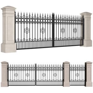 Entrance Driveway Forged Gates Classic Style