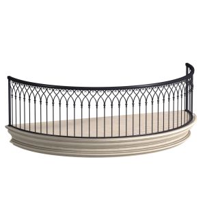 East Round Balcony Forged Fence
