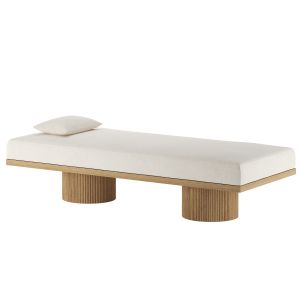 West Elm Fluted Base Chaise
