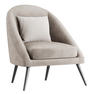 Moon Upholstered Armchair With Deep Convex Back