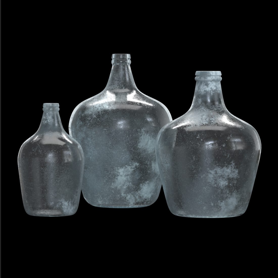 Photo inspiration: Visual Reference: Frosted Recycled Glass Demijohn Vase 3D Model For Vray Corona
