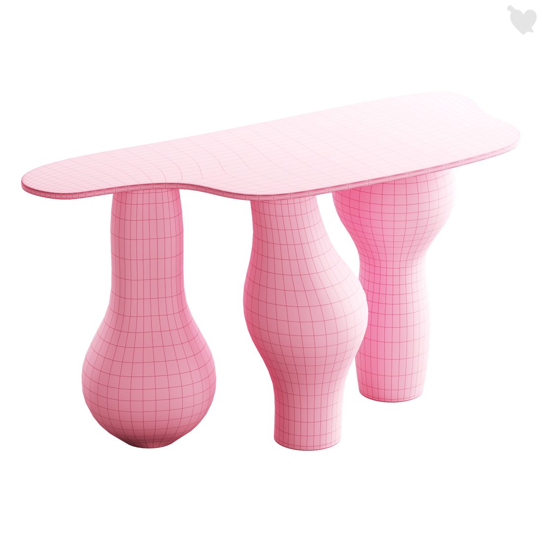 491 Console Table Altar Console 54 By Agnes Studio 3D Model for VRay ...