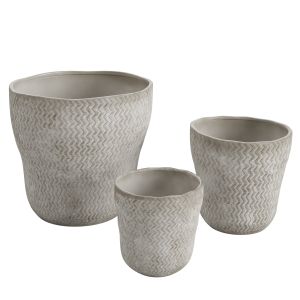Tan White Ceramic Vase