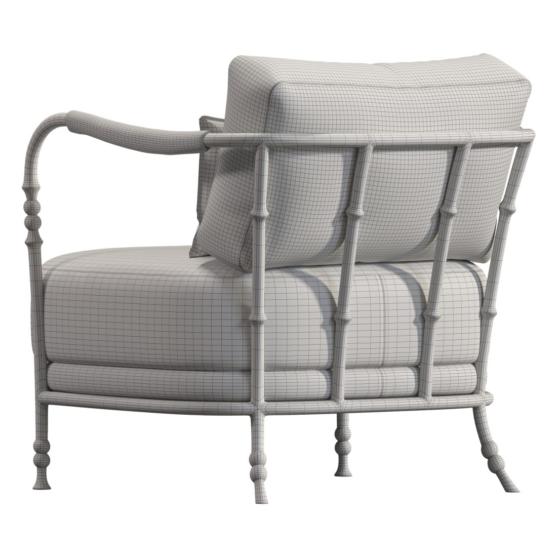 Muirfield Sculptural Metal Accent Chair By Jake Ar 3D Model for Corona ...
