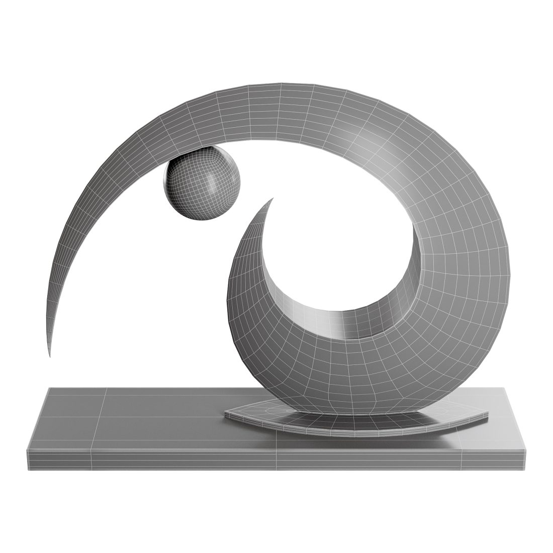 Abstract 3d Statues Rfa Abstract Sculpture By Ben Fasham - 3D Model for VRay, Corona