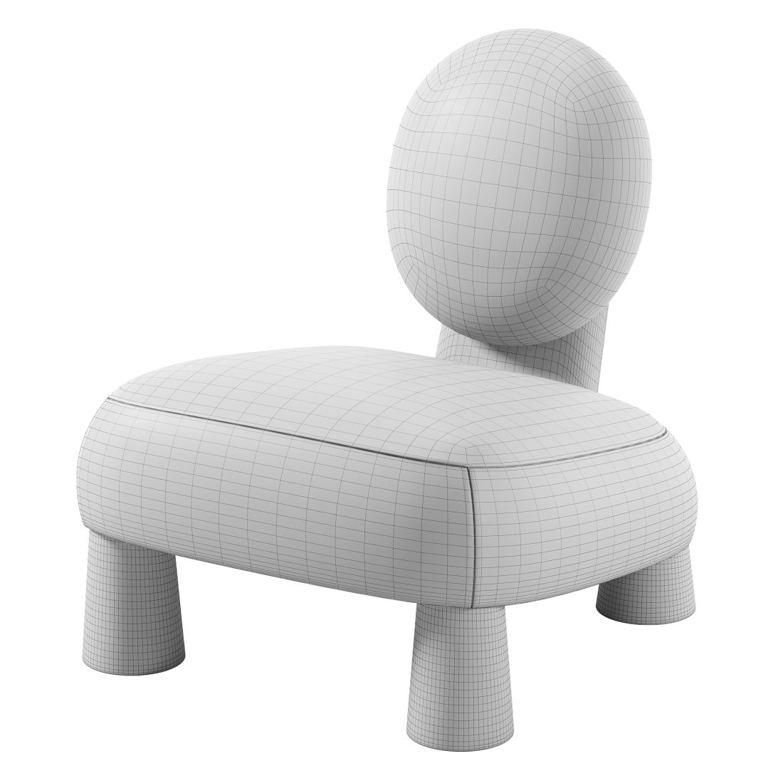 Kelly Armchair - 3D Model for Corona