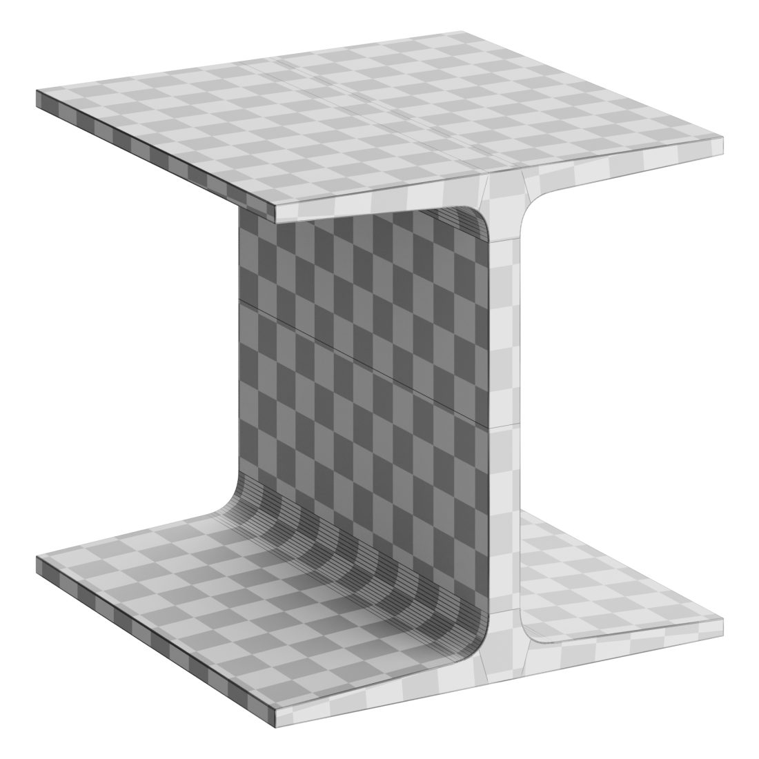 I-beam Side | Table - 3D Model for Corona