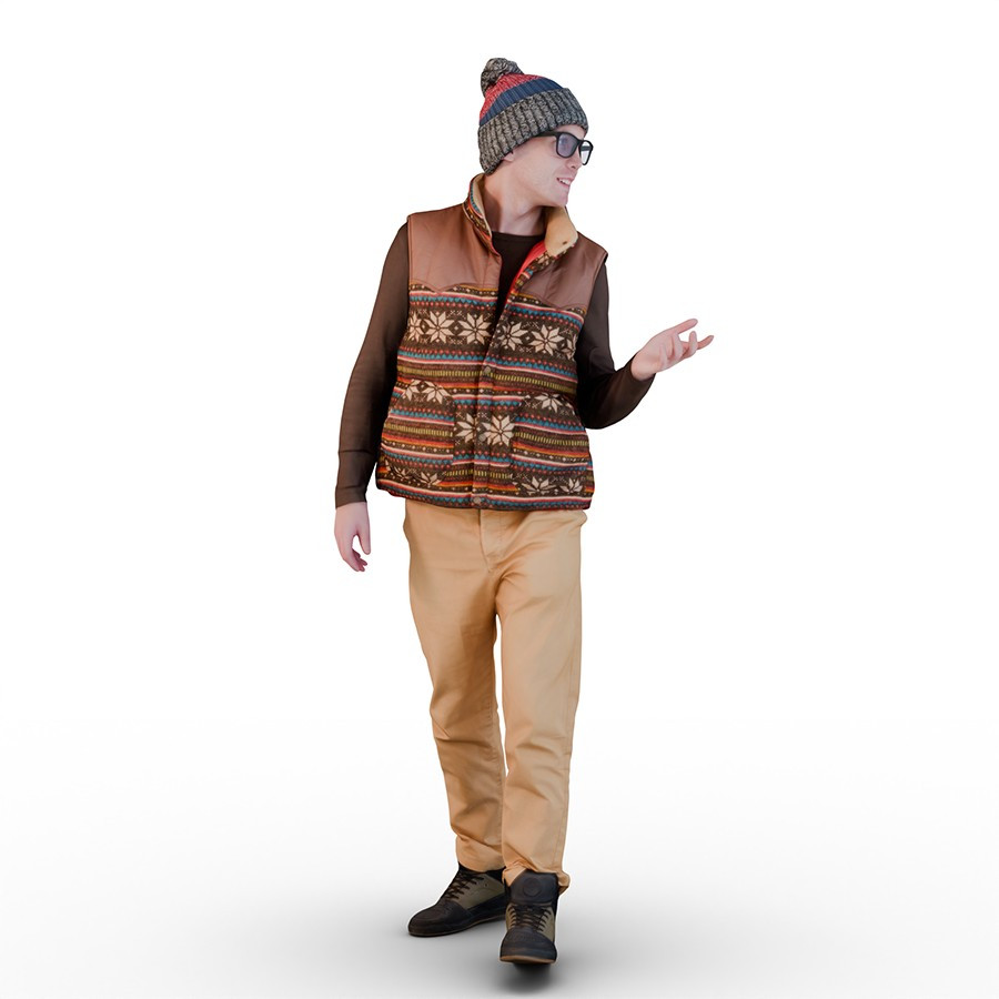 A Young Humble Man Walks Talking by Kanistra Studio