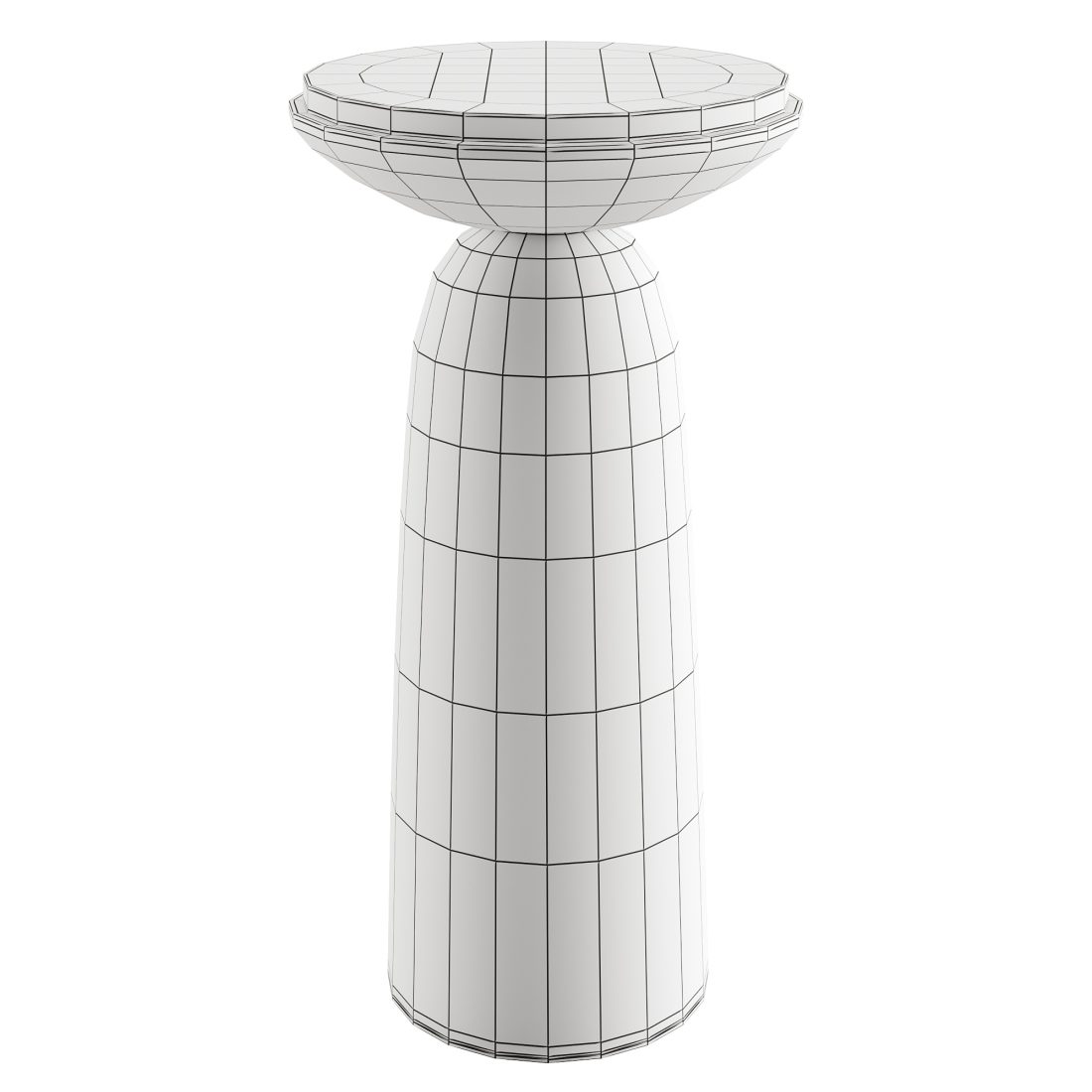 Olina Marble Drink Table - 3D Model for VRay, Corona